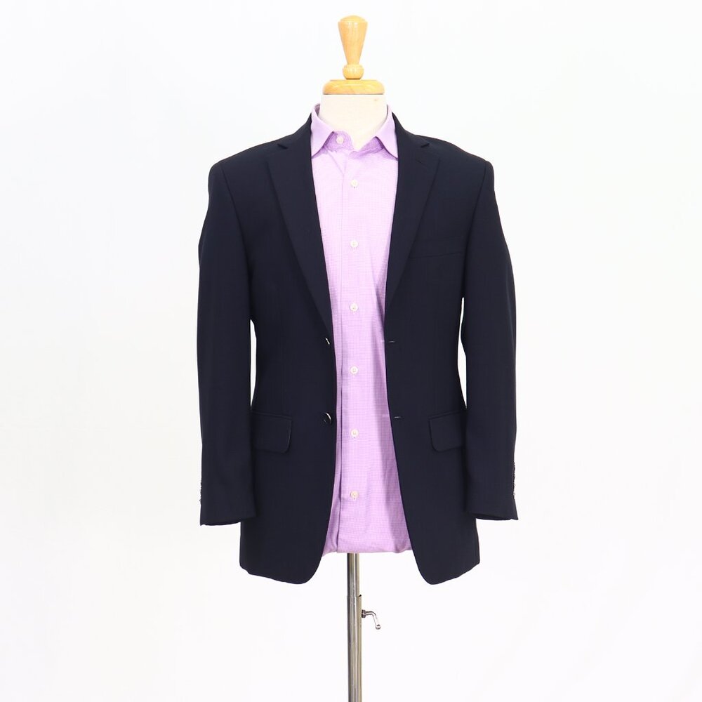 Wilke-Rodriguez 36S Navy Blazer Sport Coat Jacket 2-Button Solid Y007